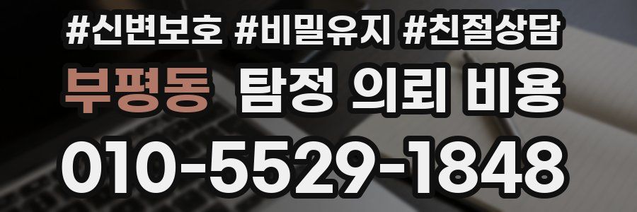 부평동 탐정 의뢰 비용