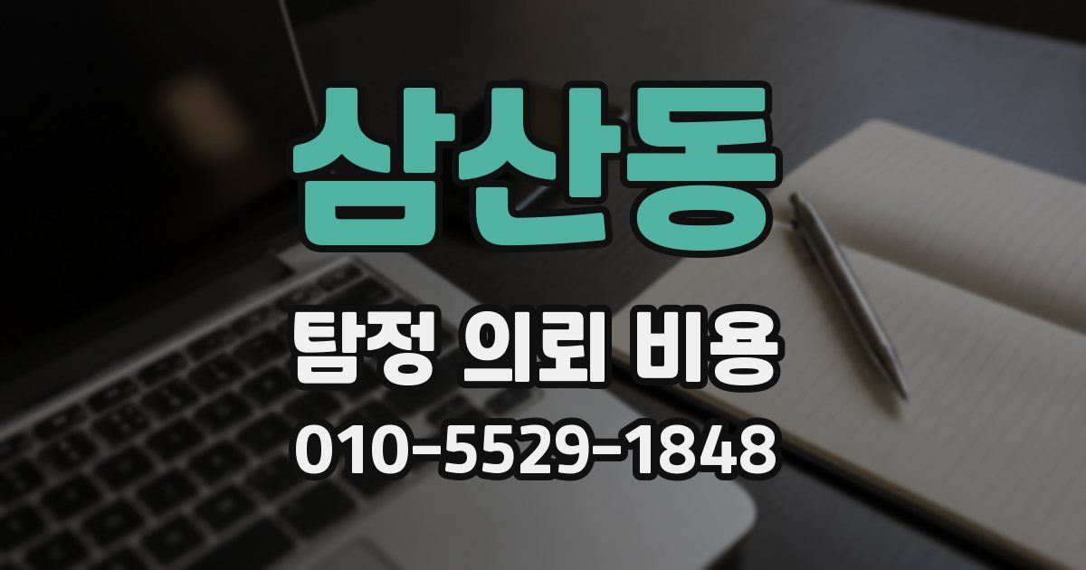 삼산동 탐정 의뢰 비용