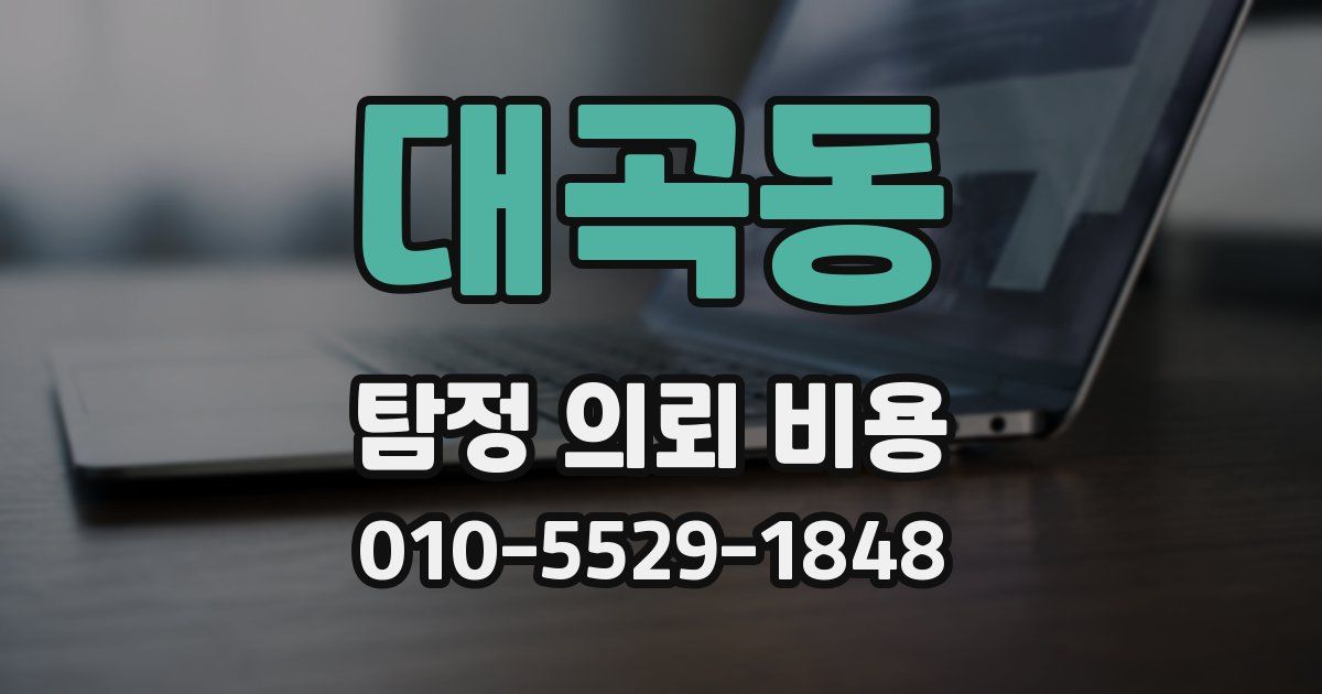 대곡동 탐정 의뢰 비용