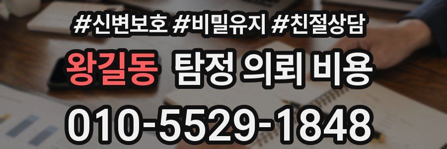 왕길동 탐정 의뢰 비용