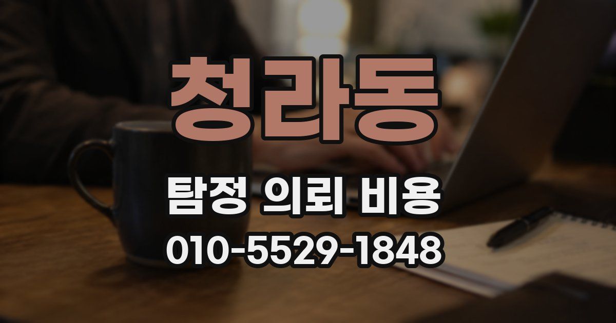 청라동 탐정 의뢰 비용