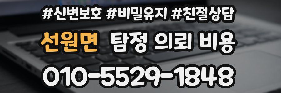 선원면 탐정 의뢰 비용