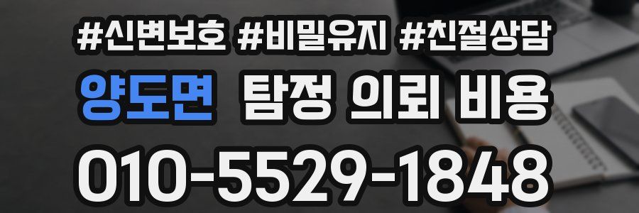 양도면 탐정 의뢰 비용