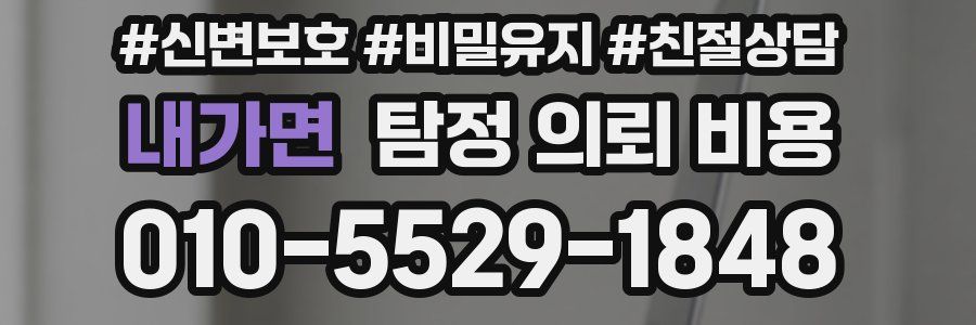 내가면 탐정 의뢰 비용