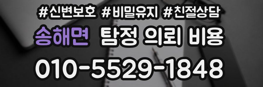 송해면 탐정 의뢰 비용