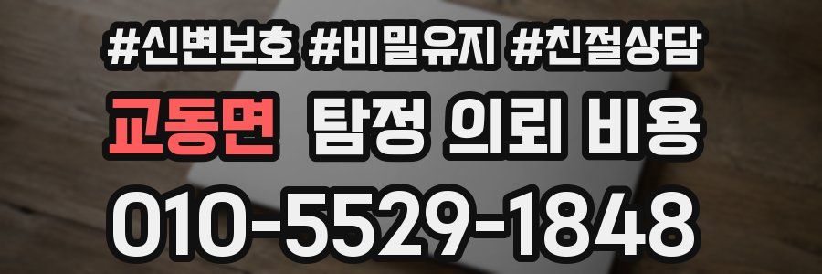 교동면 탐정 의뢰 비용
