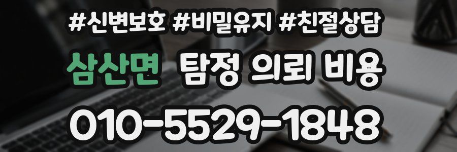 삼산면 탐정 의뢰 비용