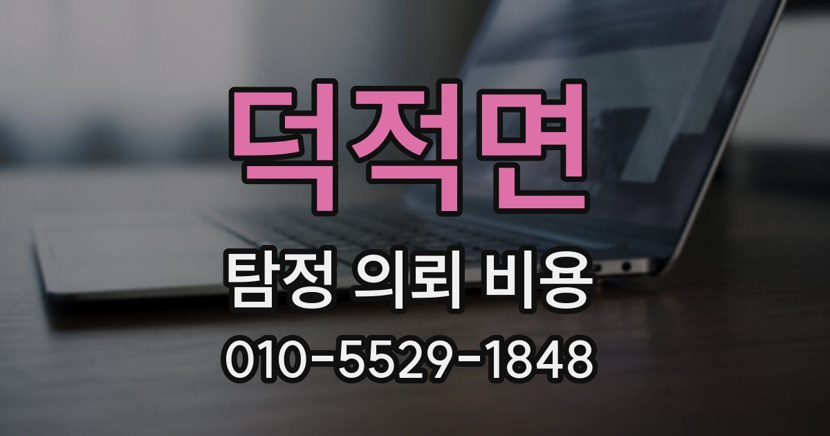 덕적면 탐정 의뢰 비용