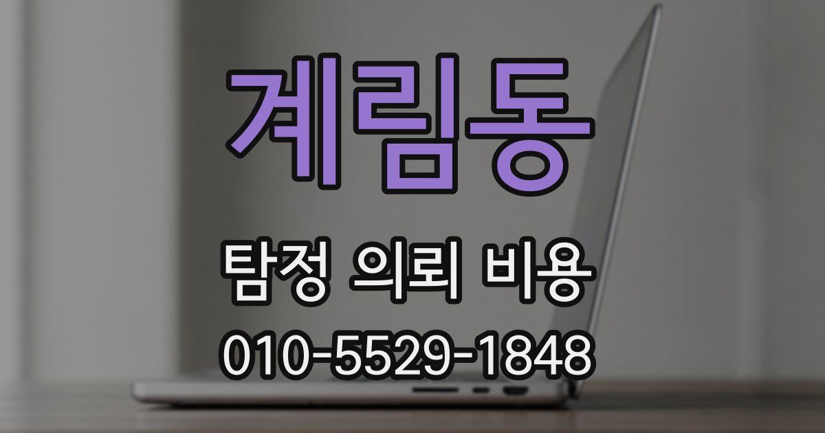 계림동 탐정 의뢰 비용