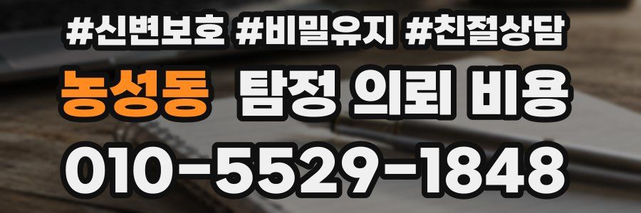 농성동 탐정 의뢰 비용