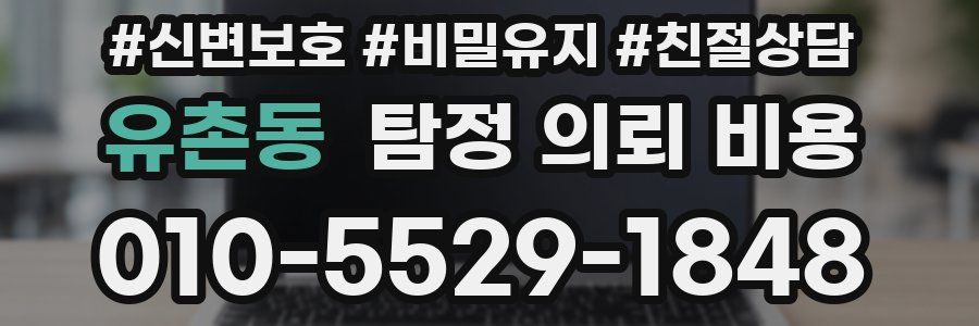 유촌동 탐정 의뢰 비용