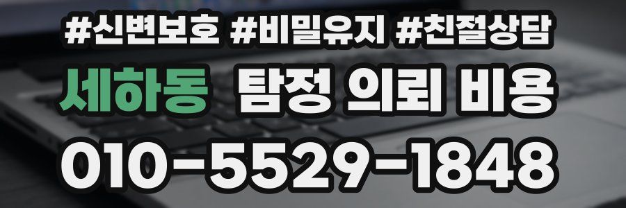 세하동 탐정 의뢰 비용