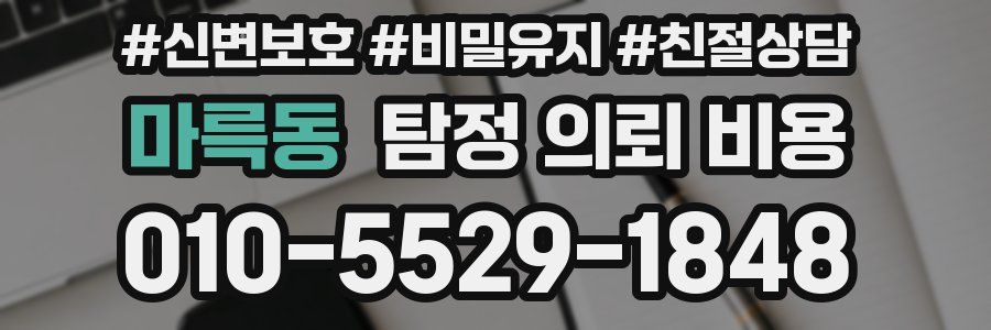 마륵동 탐정 의뢰 비용