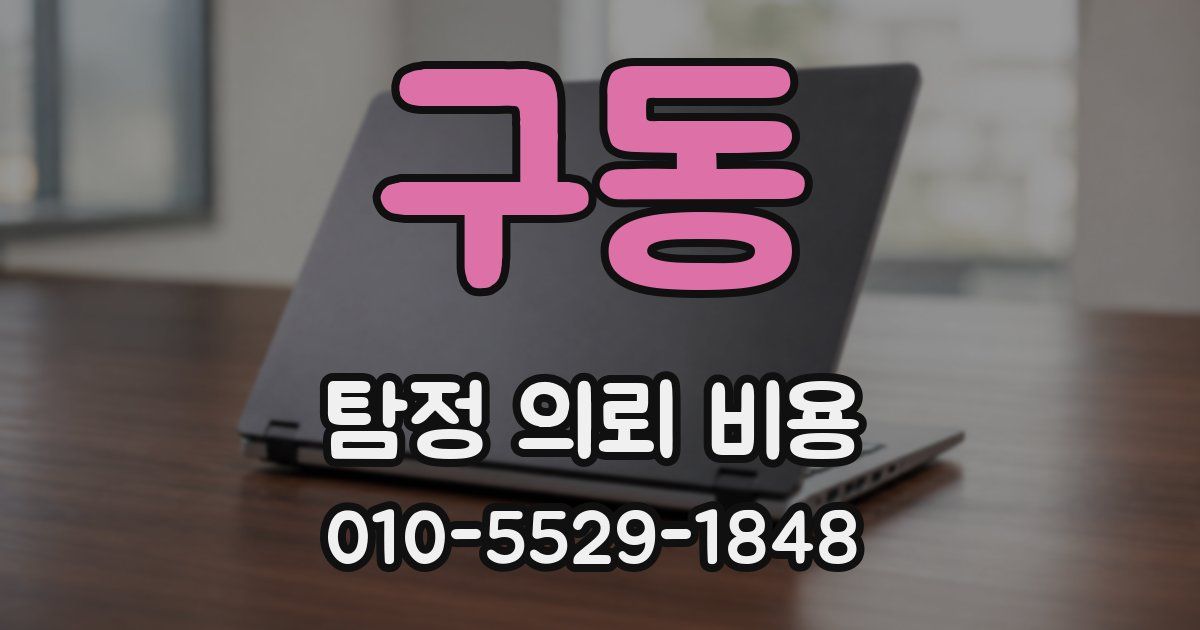 구동 탐정 의뢰 비용