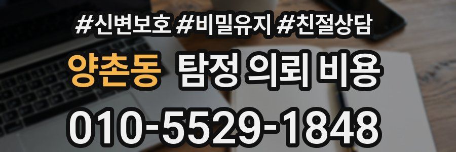 양촌동 탐정 의뢰 비용