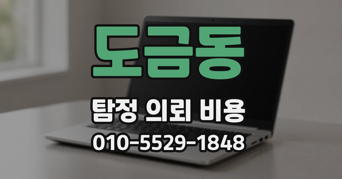 도금동 탐정 의뢰 비용