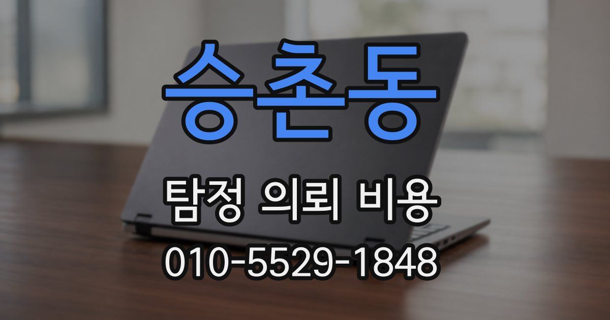 승촌동 탐정 의뢰 비용