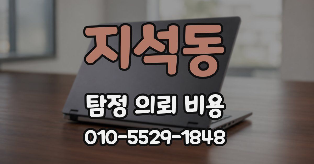 지석동 탐정 의뢰 비용