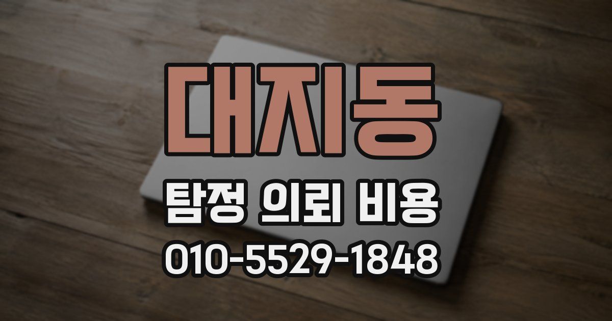 대지동 탐정 의뢰 비용