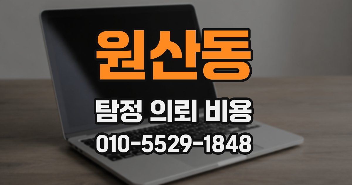 원산동 탐정 의뢰 비용
