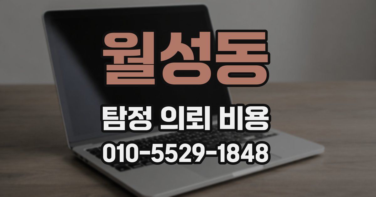 월성동 탐정 의뢰 비용