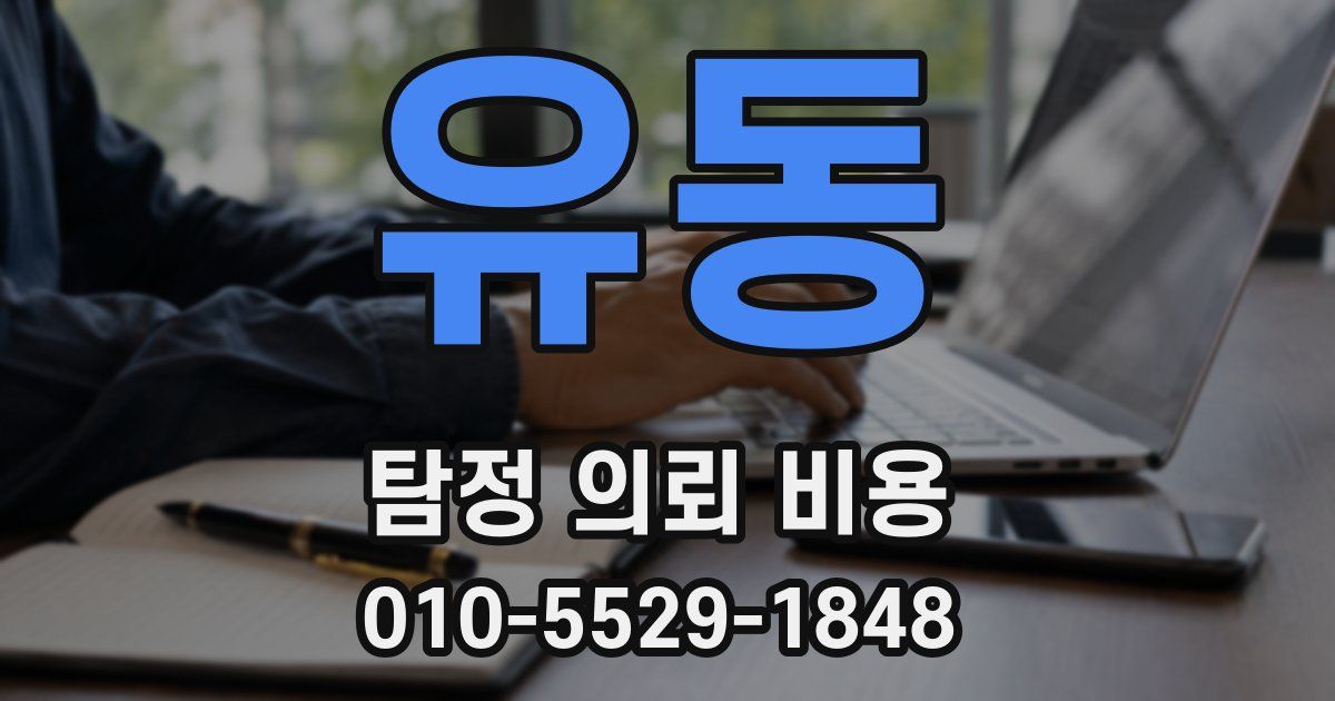 유동 탐정 의뢰 비용