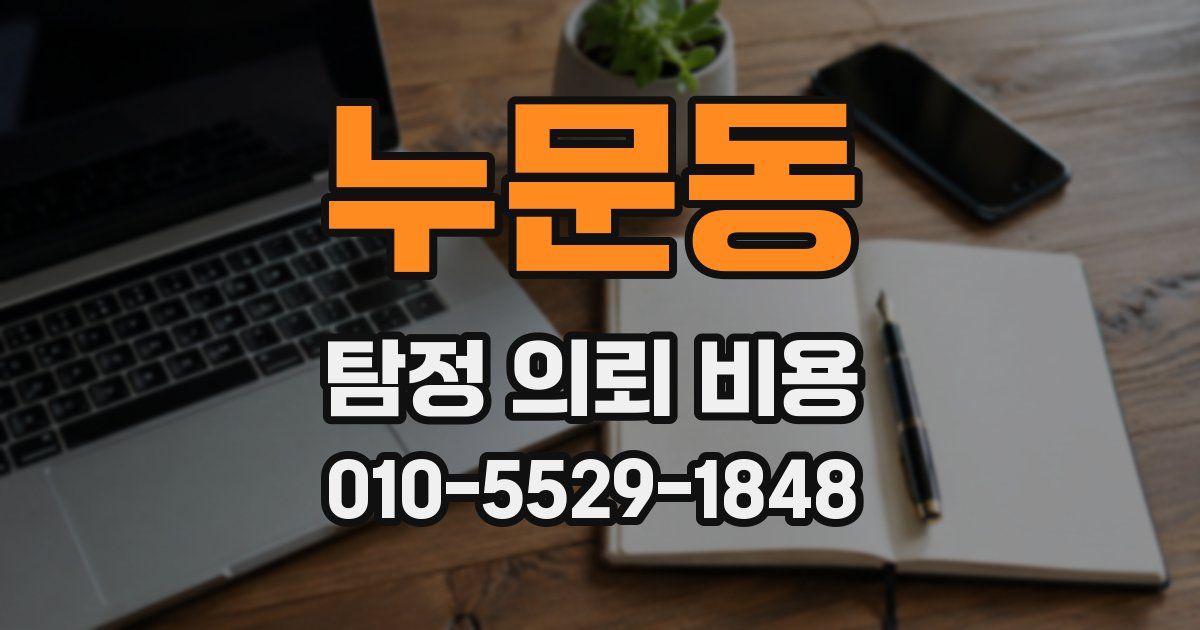 누문동 탐정 의뢰 비용