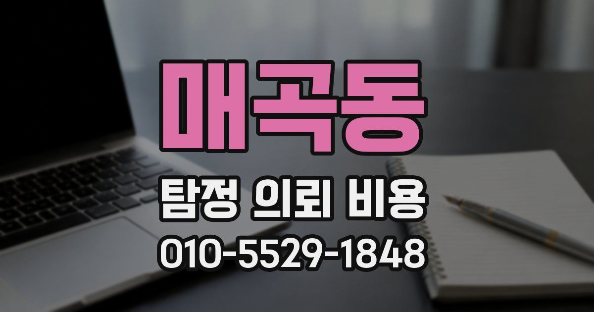 매곡동 탐정 의뢰 비용