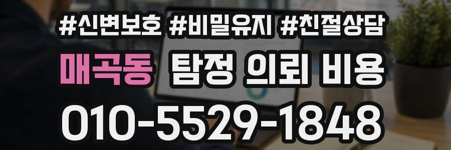 매곡동 탐정 의뢰 비용