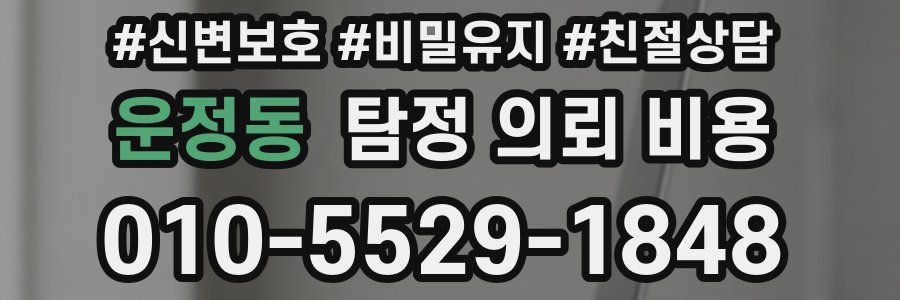 운정동 탐정 의뢰 비용