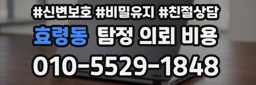 효령동 탐정 의뢰 비용