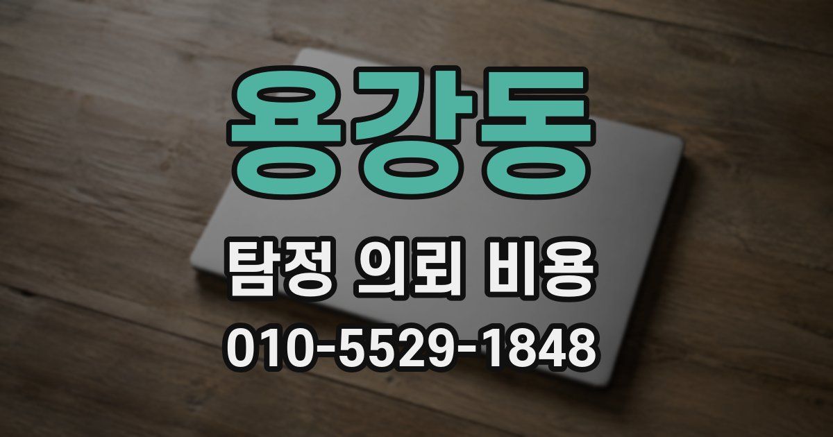 용강동 탐정 의뢰 비용