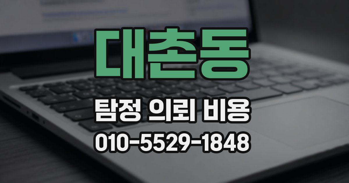 대촌동 탐정 의뢰 비용