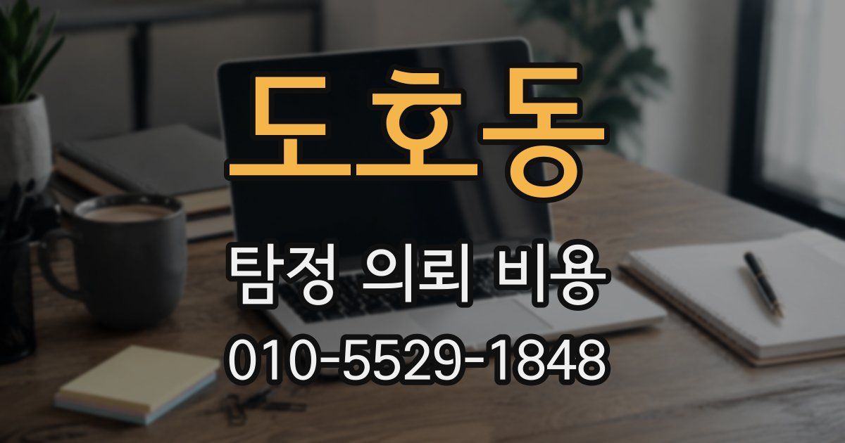 도호동 탐정 의뢰 비용