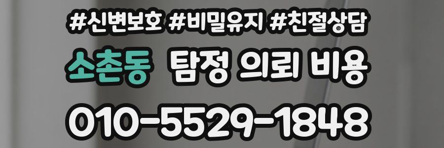 소촌동 탐정 의뢰 비용
