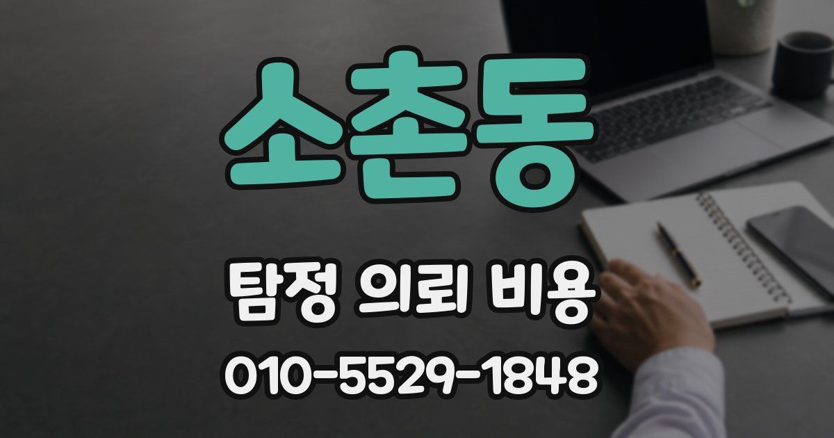 소촌동 탐정 의뢰 비용