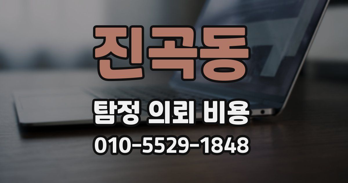 진곡동 탐정 의뢰 비용