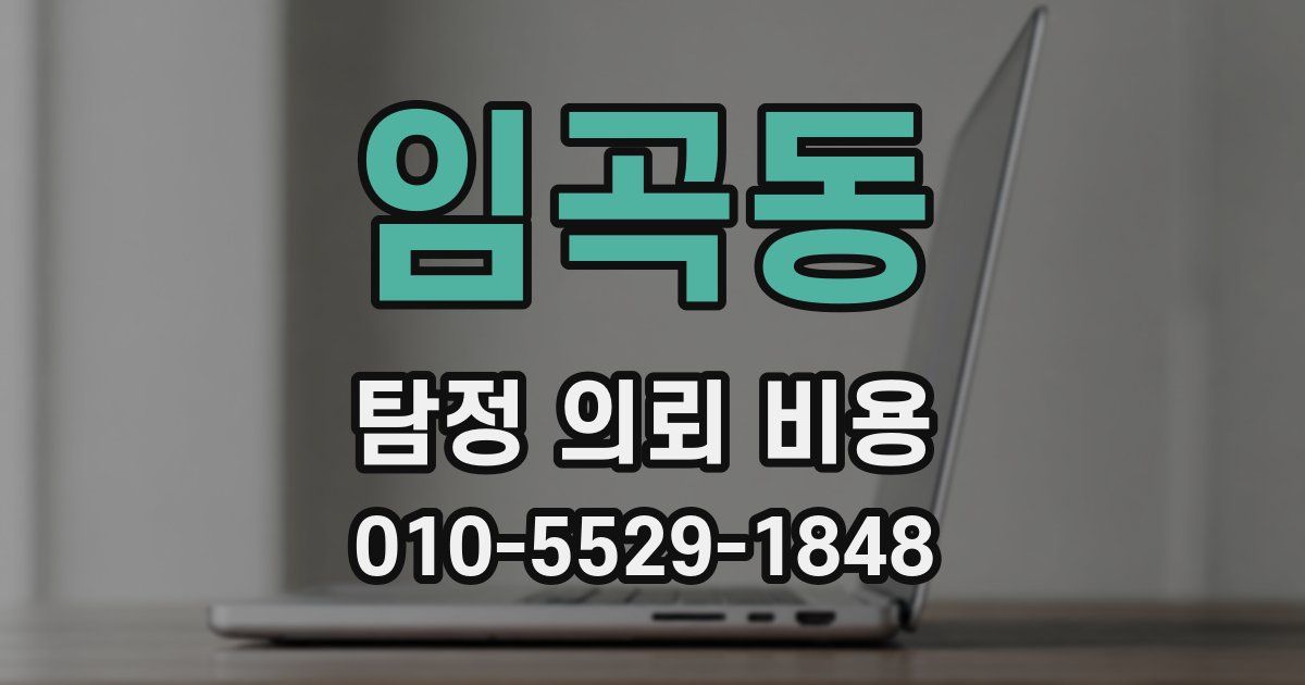 임곡동 탐정 의뢰 비용