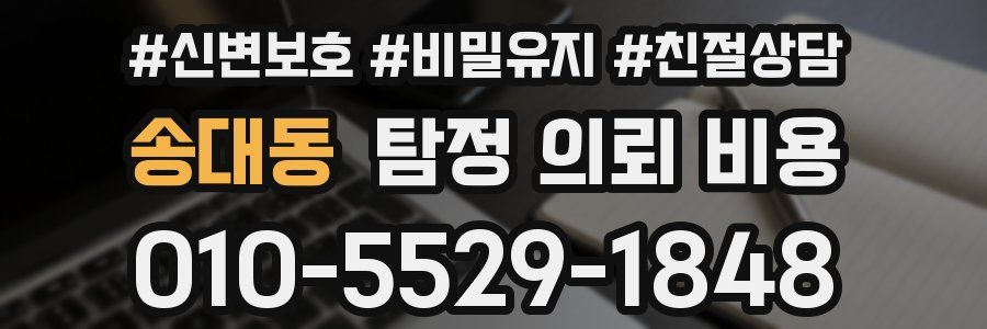송대동 탐정 의뢰 비용