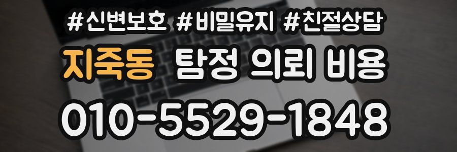 지죽동 탐정 의뢰 비용