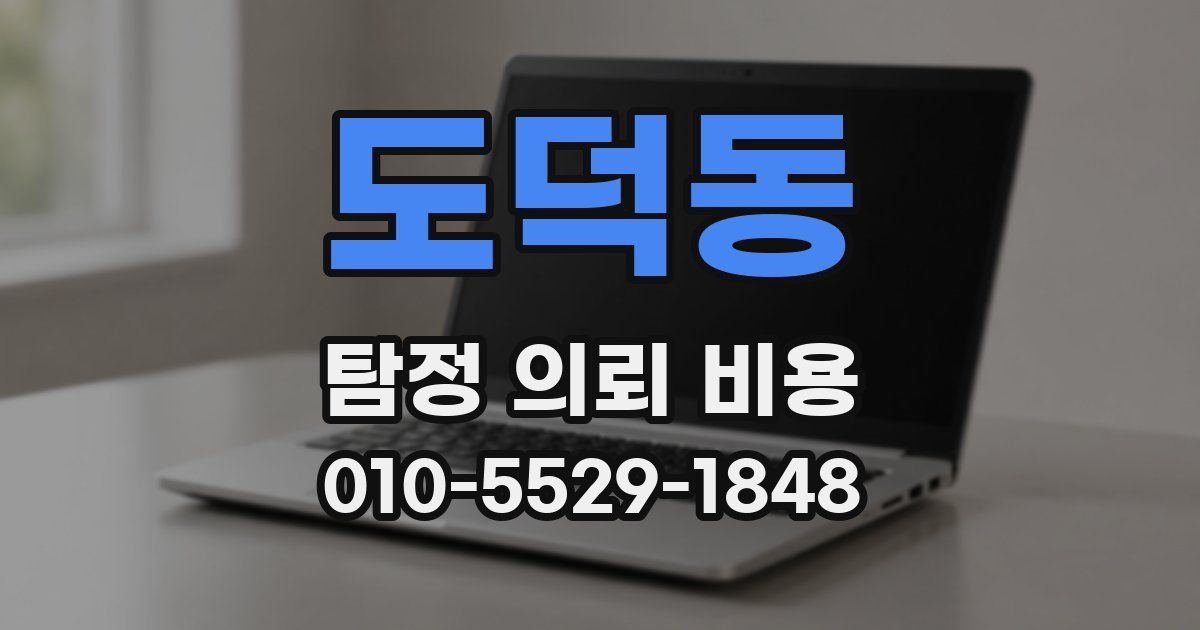 도덕동 탐정 의뢰 비용