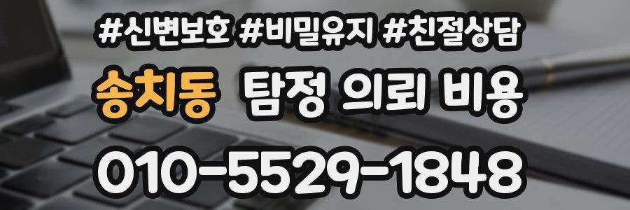 송치동 탐정 의뢰 비용