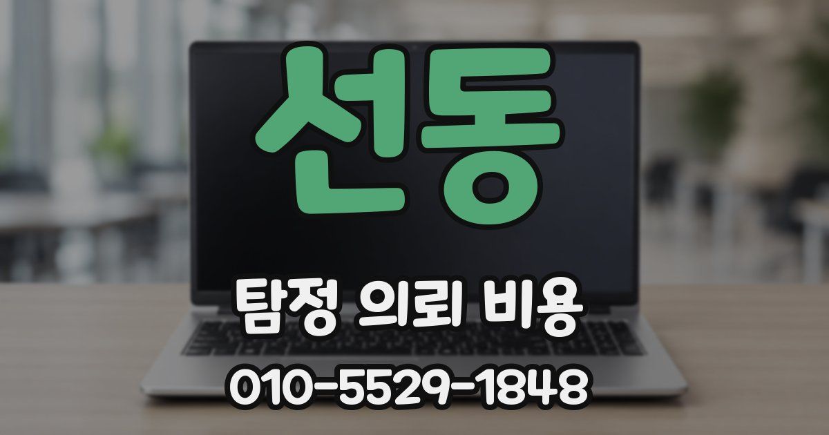 선동 탐정 의뢰 비용