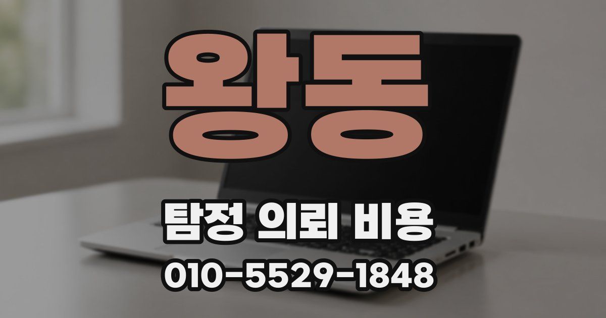 왕동 탐정 의뢰 비용