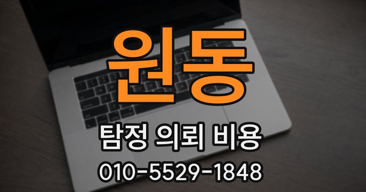 원동 탐정 의뢰 비용