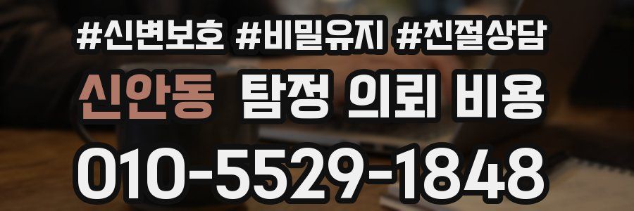 신안동 탐정 의뢰 비용