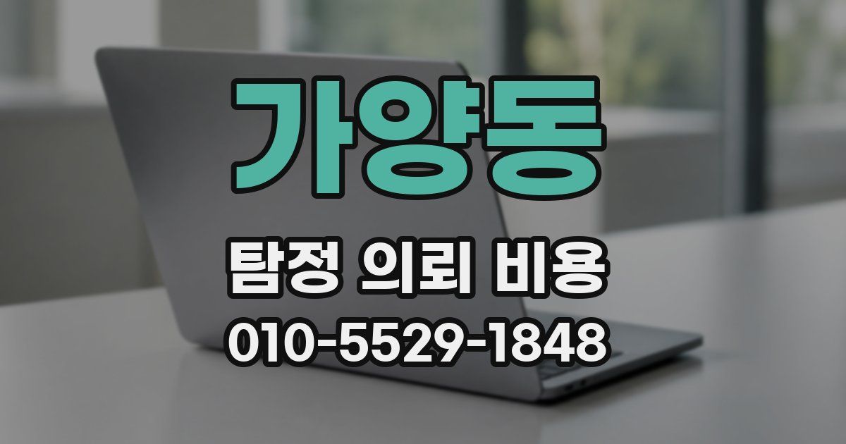가양동 탐정 의뢰 비용