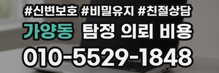 가양동 탐정 의뢰 비용