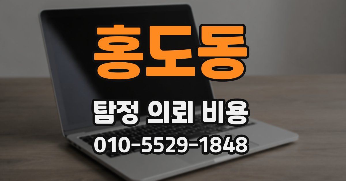 홍도동 탐정 의뢰 비용