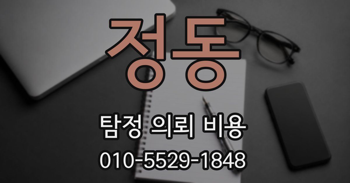 정동 탐정 의뢰 비용